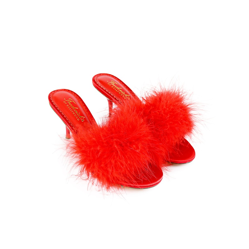 Luxor Feather Mule Red 5.5
