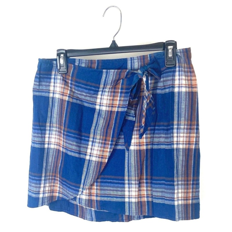 Blue Plaid Skirt – Medium