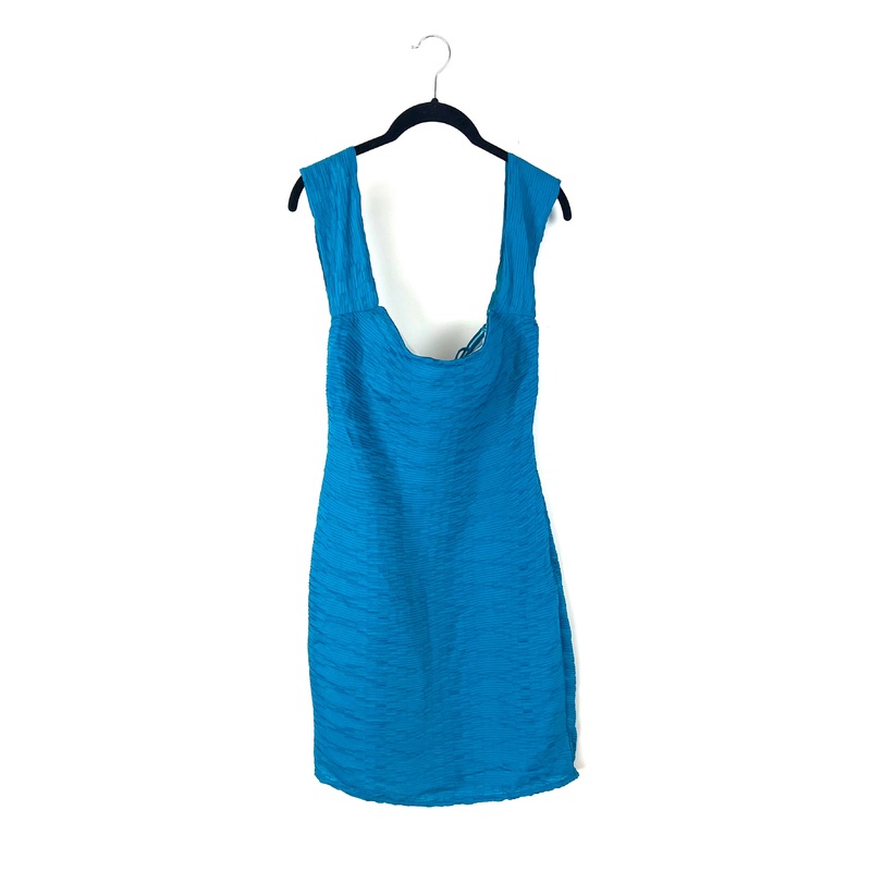 Bright Blue Sleeveless Bodycon Mini Dress – Size 6