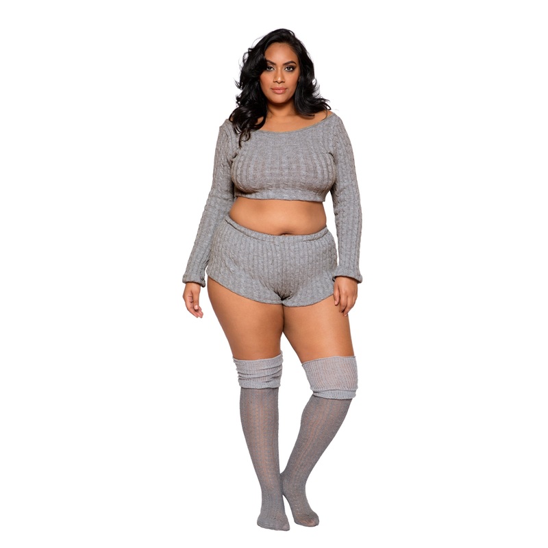 Cozy & Comfy Pajama Short Set XL/XXL Grey