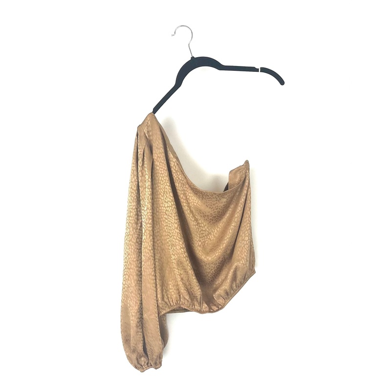 Gold Leopard One Shoulder Top – Large