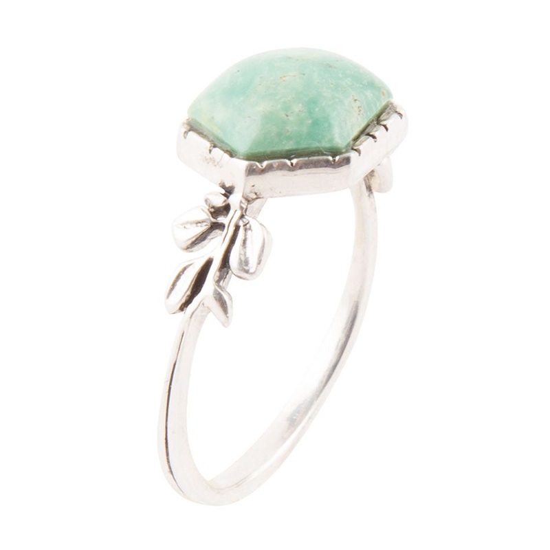 Laurel Turquoise and Sterling Ring 7