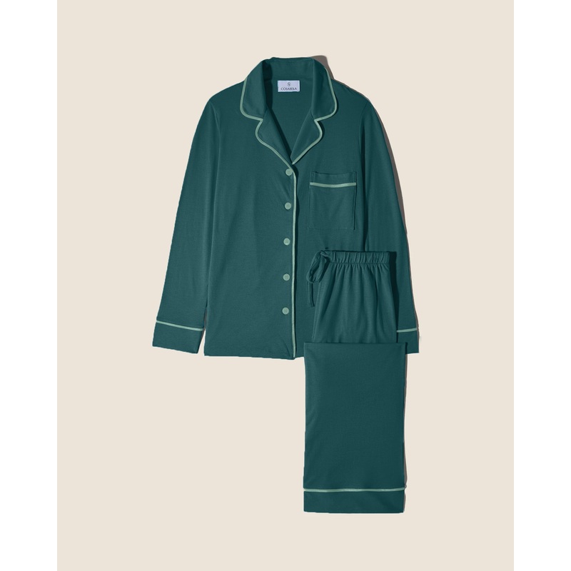 Pigiama Petite Con Top A Maniche Lunghe E Pantaloni Schnapps/Verde PS