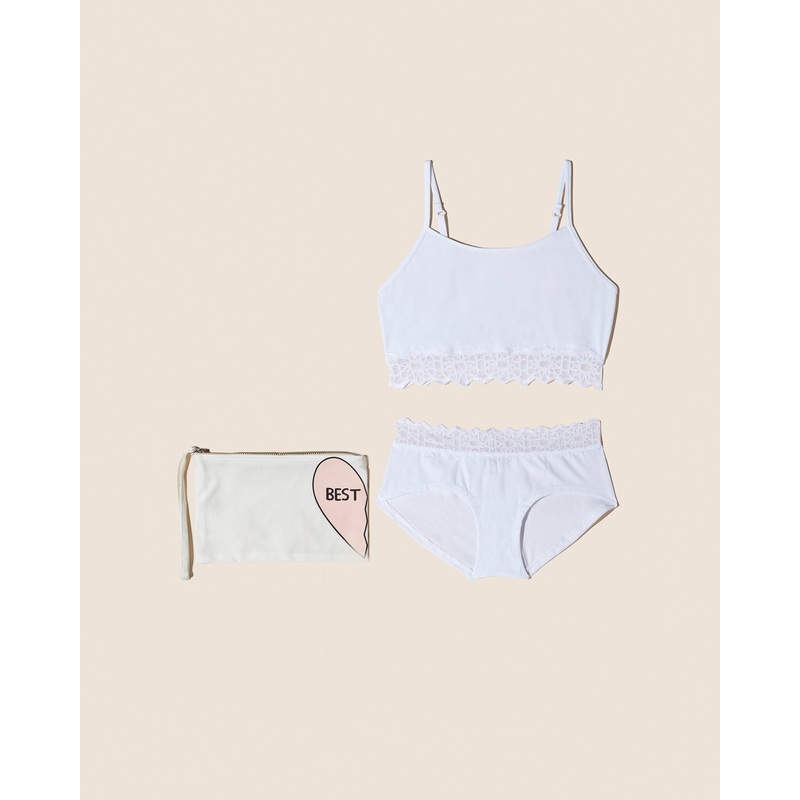 Tween Brassire Bestie Star/White S