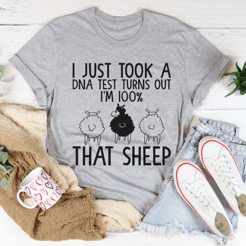 100% That Sheep Tee Athletic Heather S