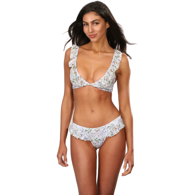 ANYA WHITE RAINFOREST Bikini Top S
