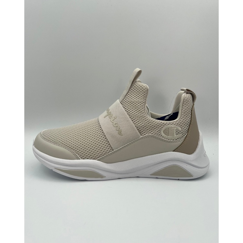 Beige and White Sneakers with Elastic Band – Size 9
