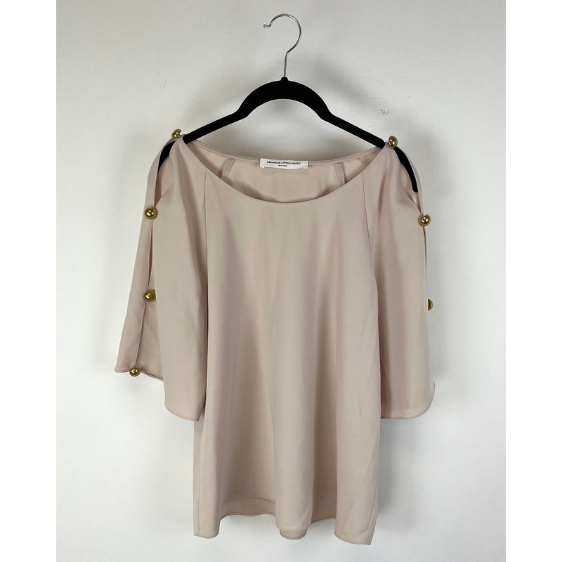Beige Quarter Sleeve Blouse – Size 4-6