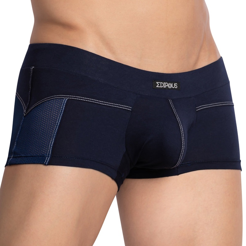 Edipous EDG031 Centerseam Bulge Pouch Boxer Trunk Small Black