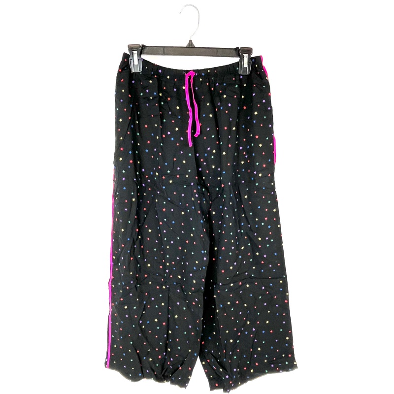Black Star Cropped Pajama Pants – Small