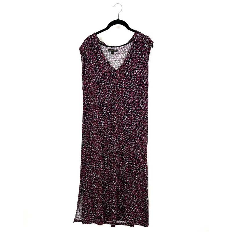Maroon Cheetah Print Tank-Style Nightgown – Size 4/6