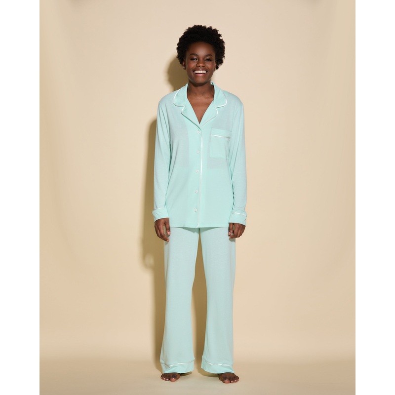 Top A Manica Lunga E Pantalone Lungo Lagoon Mint/Ivory XS