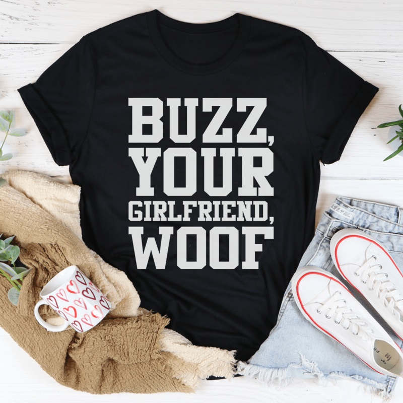 Buzz Your Girlfriend Tee Black Heather S