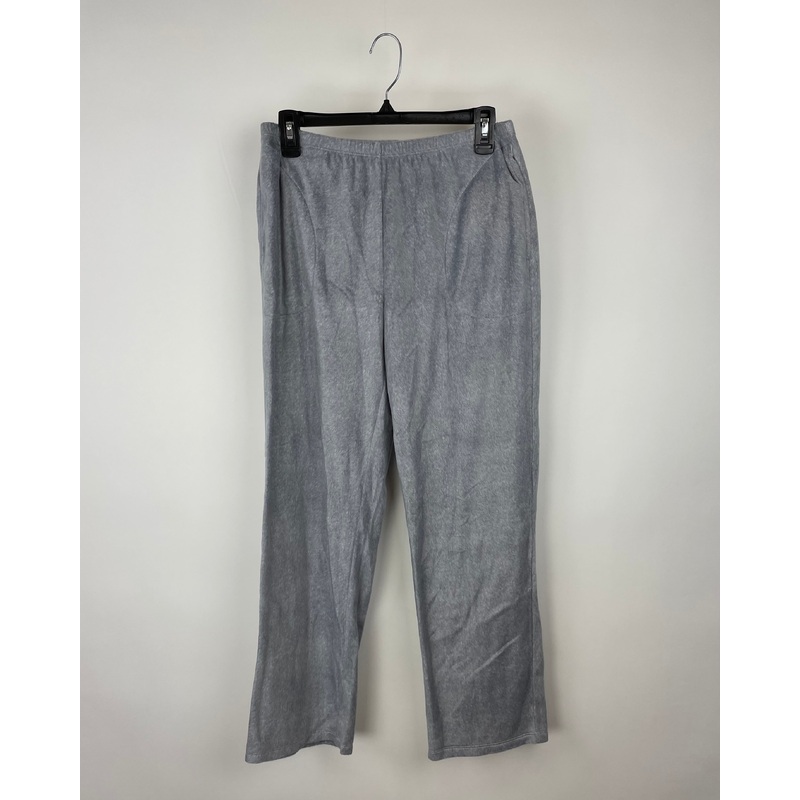 Grey Fuzzy Pajama Pants – Small