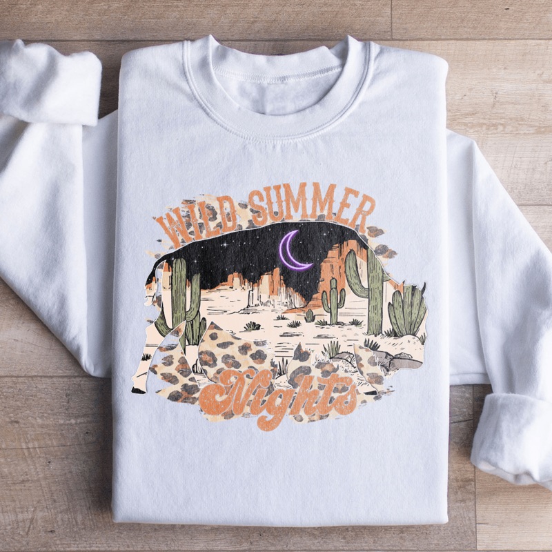 Wild Summer Nights Sweatshirt Black S