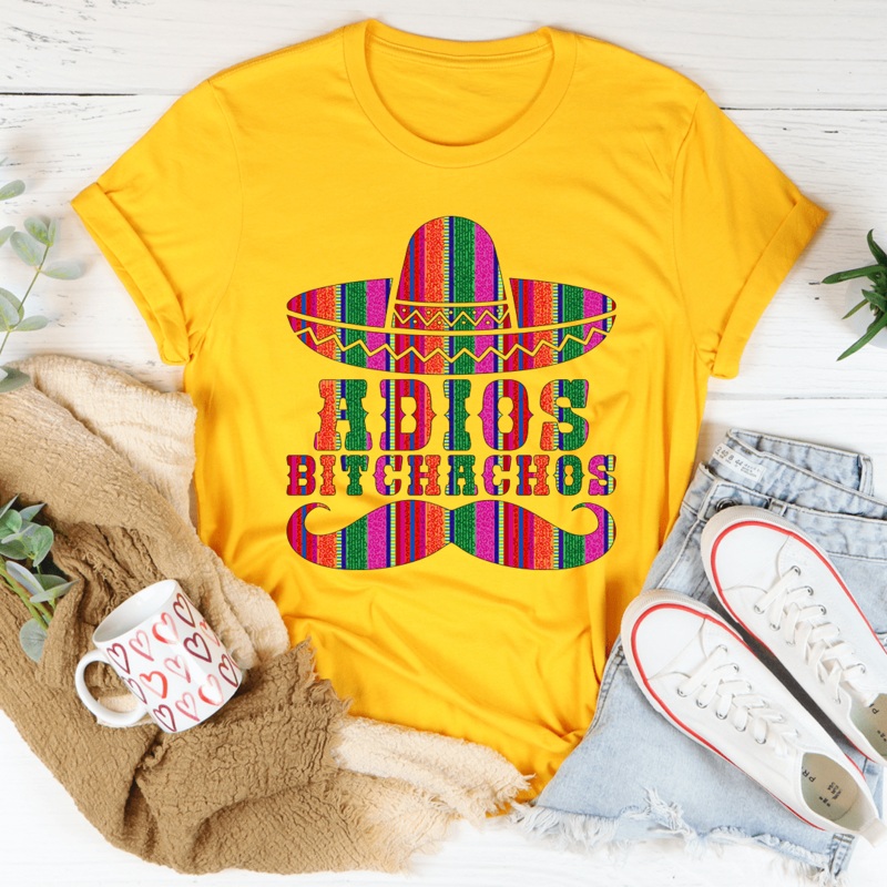 Adios Bitchachos Tee Mustard S