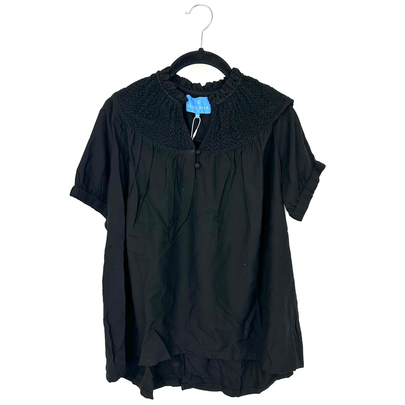 Black Smocked Blouse – Size 0/2