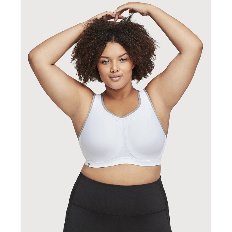 Glamorise High Impact Underwire Sports Bra – White 38C