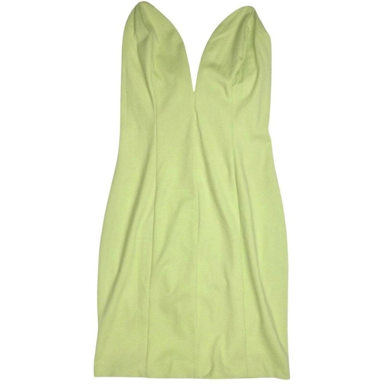 Lime Green Strapless Dress – Small