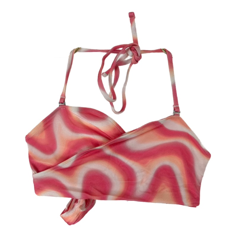 Pink Wrap Bikini Top – M, L, XXL Medium