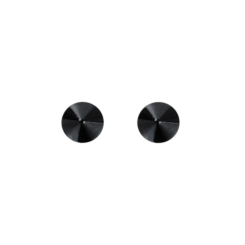 Black round metal nipple pasties