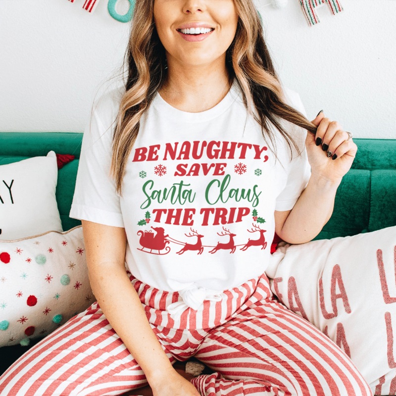 Be Naughty Save Santa Claus The Trip Tee Ash S
