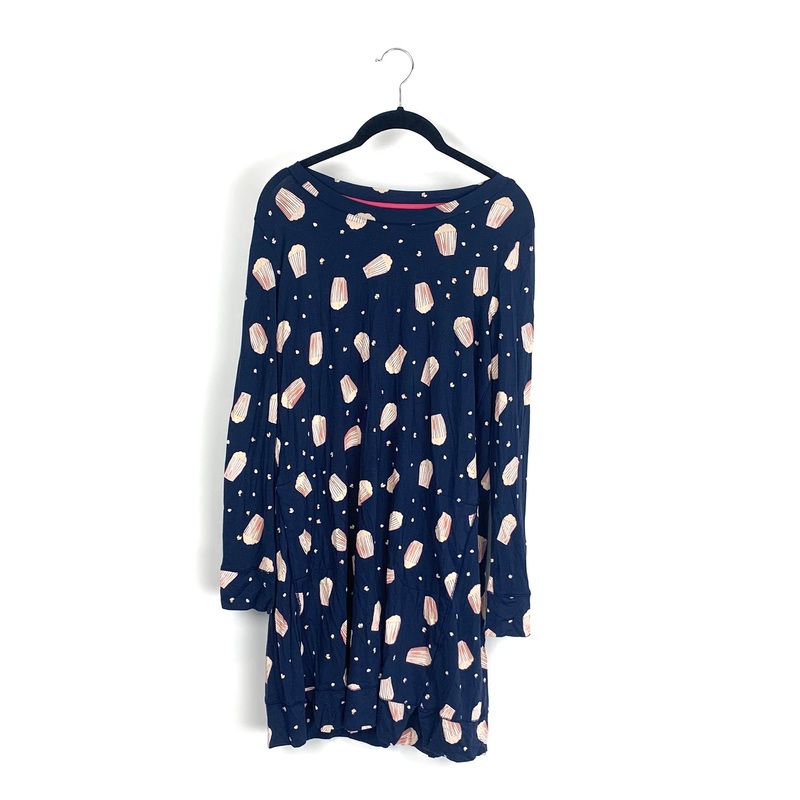 Blue Popcorn Printed Nightgown – Small