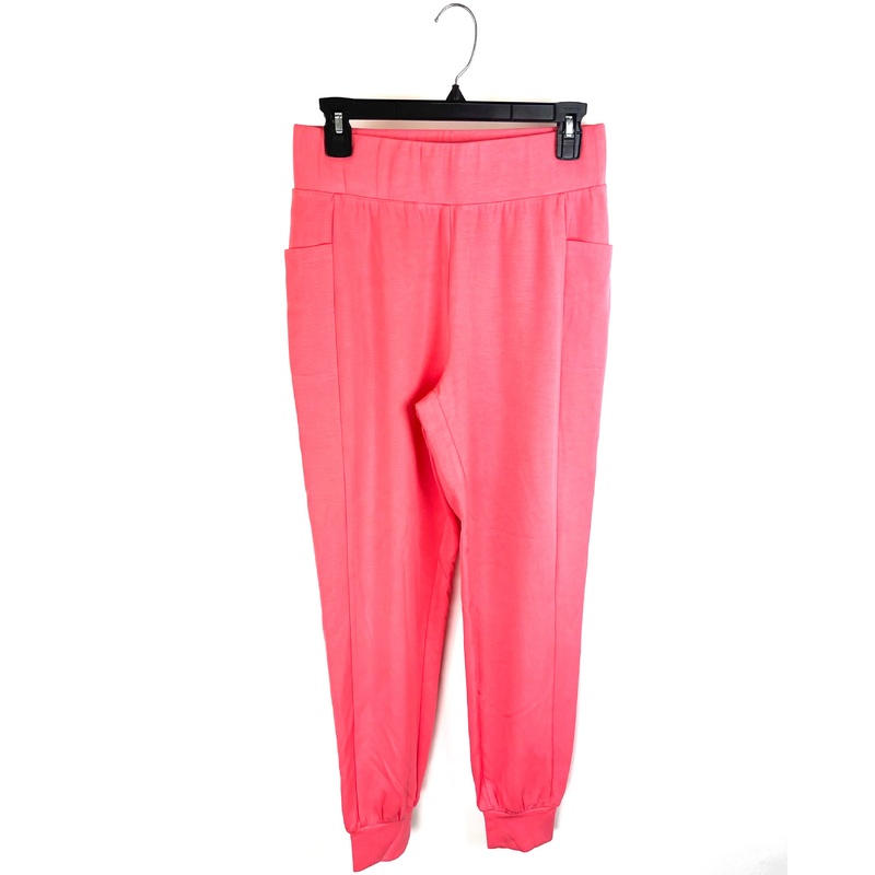 Bright Salmon Pink Joggers – Size 6/8