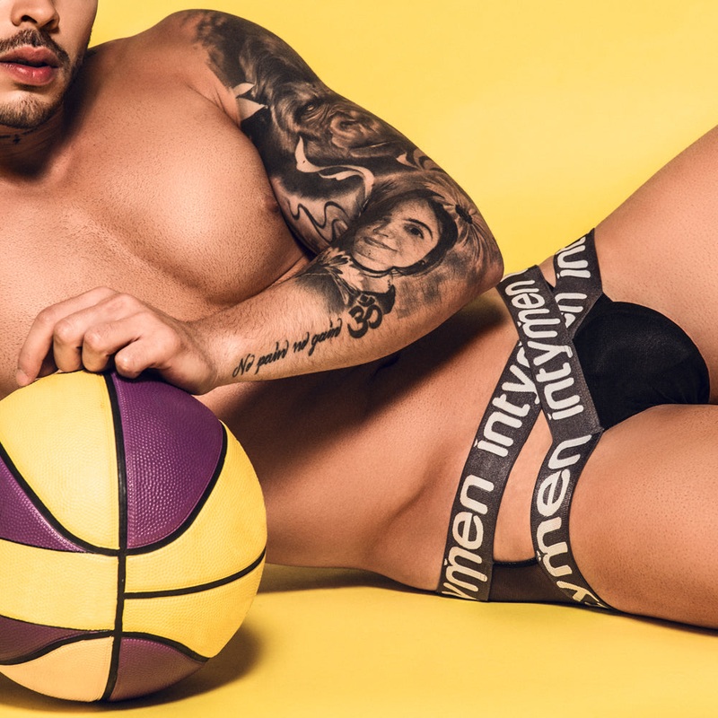 Intymen INE017 Cross Jockstrap Small Black
