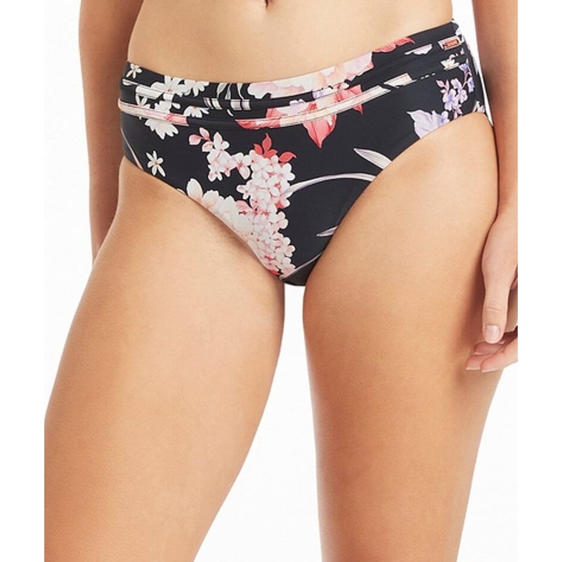 Sea Level Martini Mid Bikini Brief – Floral Black 10