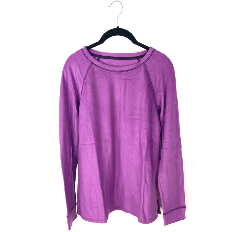 Long Sleeve Purple Fleece Top – Small