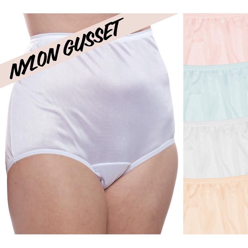 NYLON GUSSET Plain Jane/331 4 Pack in Pastels 5