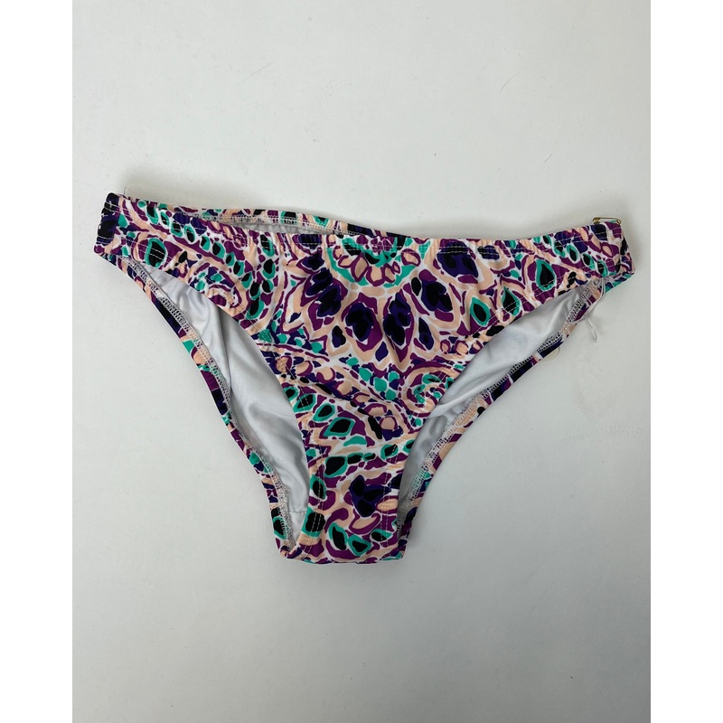 Purple, Peach, and Teal Abstract Swim Bottom – Small