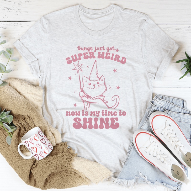 Things Just Got Super Weird Tee Black Heather S