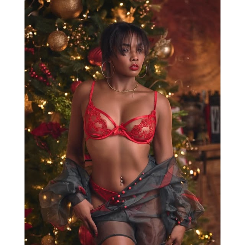 Baroque Heart 2-Piece Short Set Red X-Small
