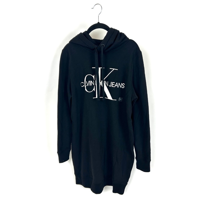 Black Hooded Sweatshirt Dress – Size 4/6