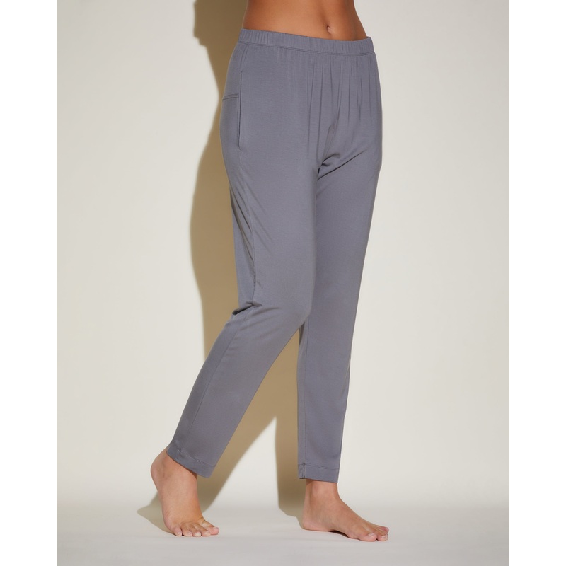 Pantalones Cnicos Sueltos Gris XS