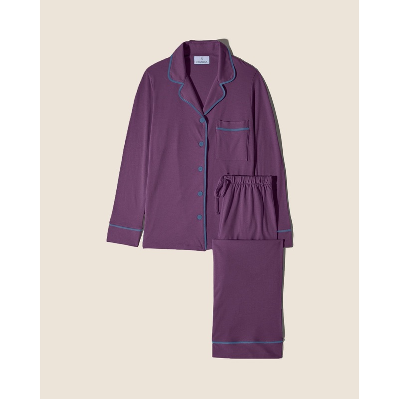 Pigiama Petite Con Top A Maniche Lunghe E Pantaloni Grappa/Mirtillo PS