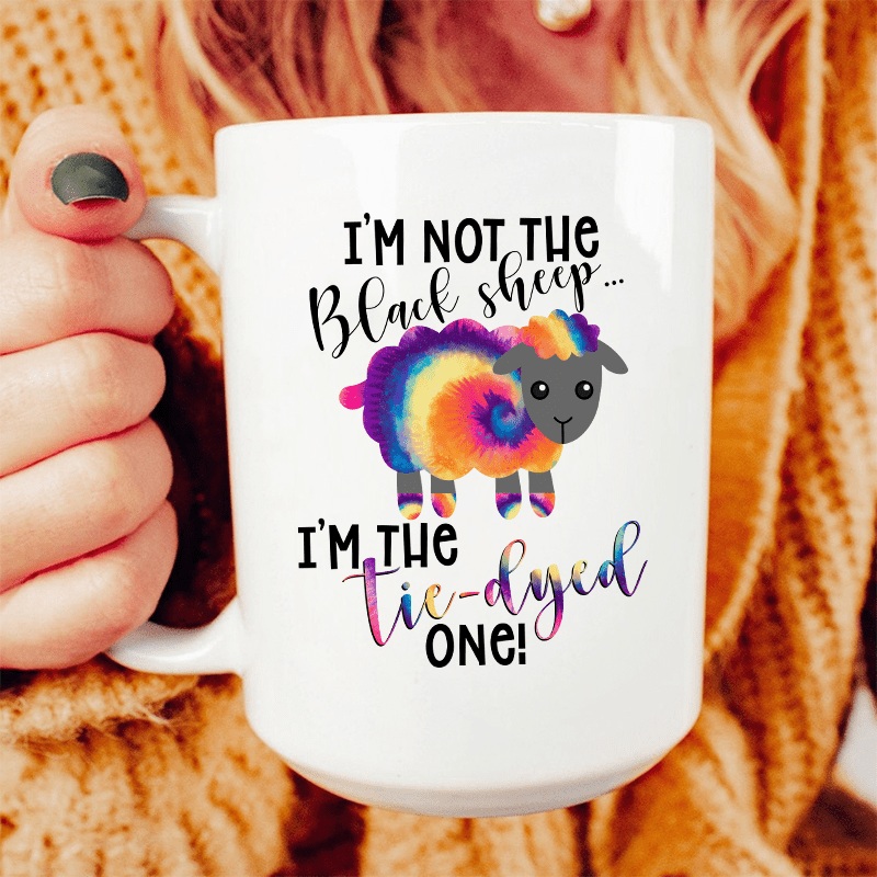 I’m The Tie-Dyed Sheep Ceramic Mug 15 oz White One Size