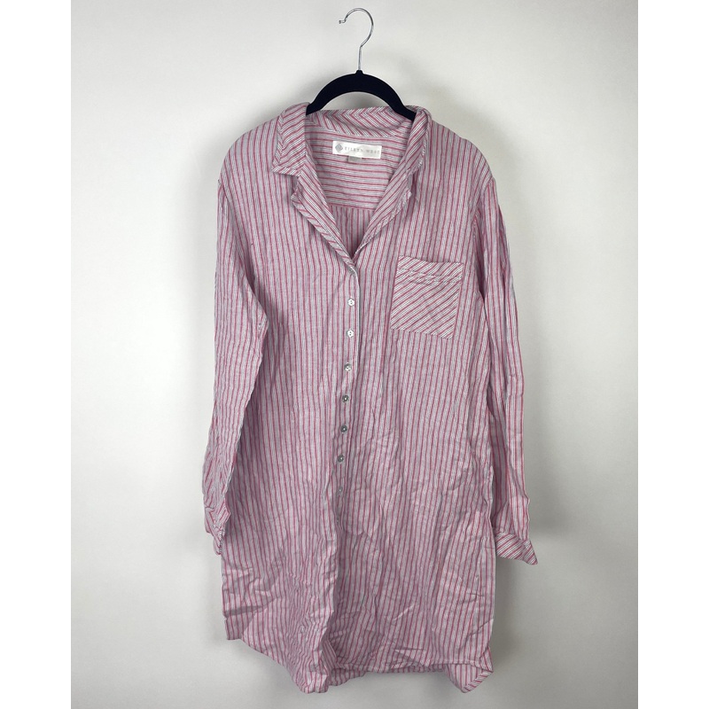 Pink and Blue Striped Nightgown – Small