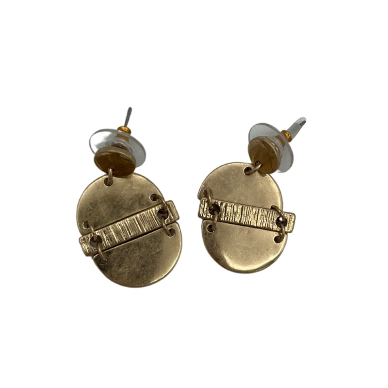 Gold Oval Earring