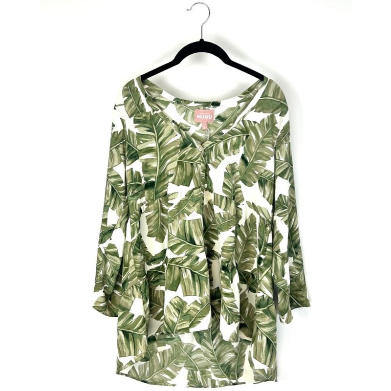 Long Sleeve Tropical Button Down Shirt – Size 4/6 Small