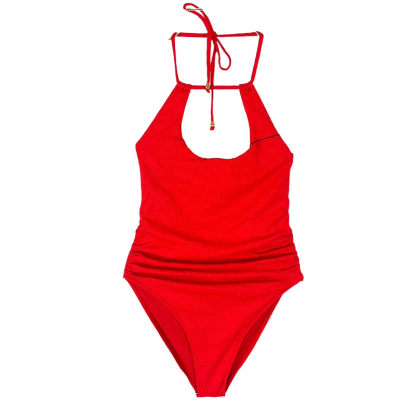 Red Embossed One Piece Swimsuit – Extra Small and Small Extra Small (Size 00/0)