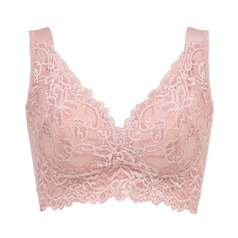 Beautiful Lace Wireless Shaping Bra 25 S (US XS) Rose Beige