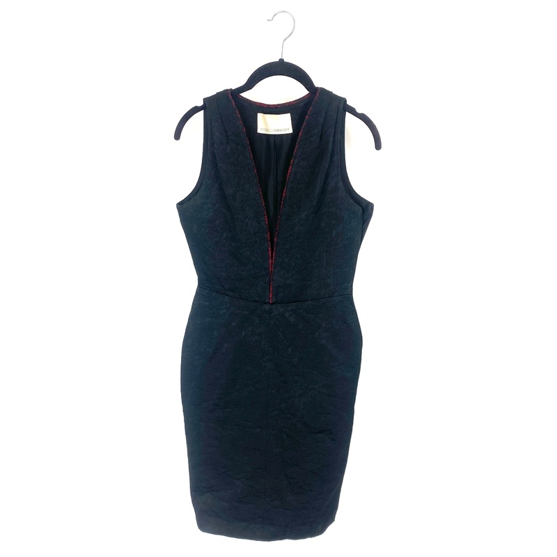 Black Brocade Dress – Extra Small / Small