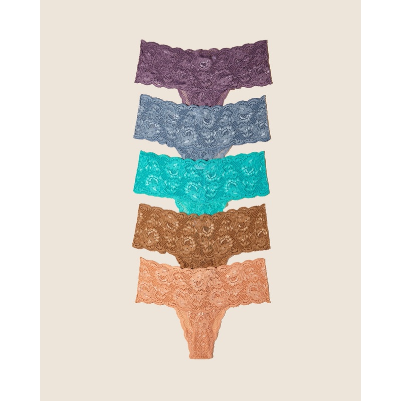 Comfie Tanga 5Er-Pack Andaman Sea Blue Diamond Himalyan Sky Light Copper Quattro S/M
