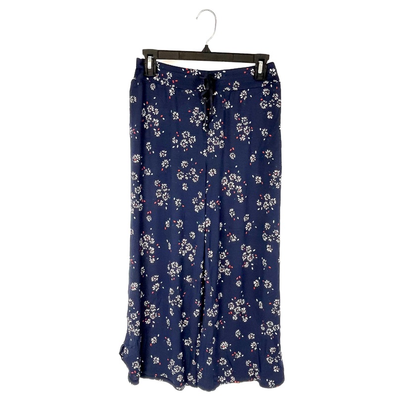 Navy Blue Floral Pajama Pants – Small
