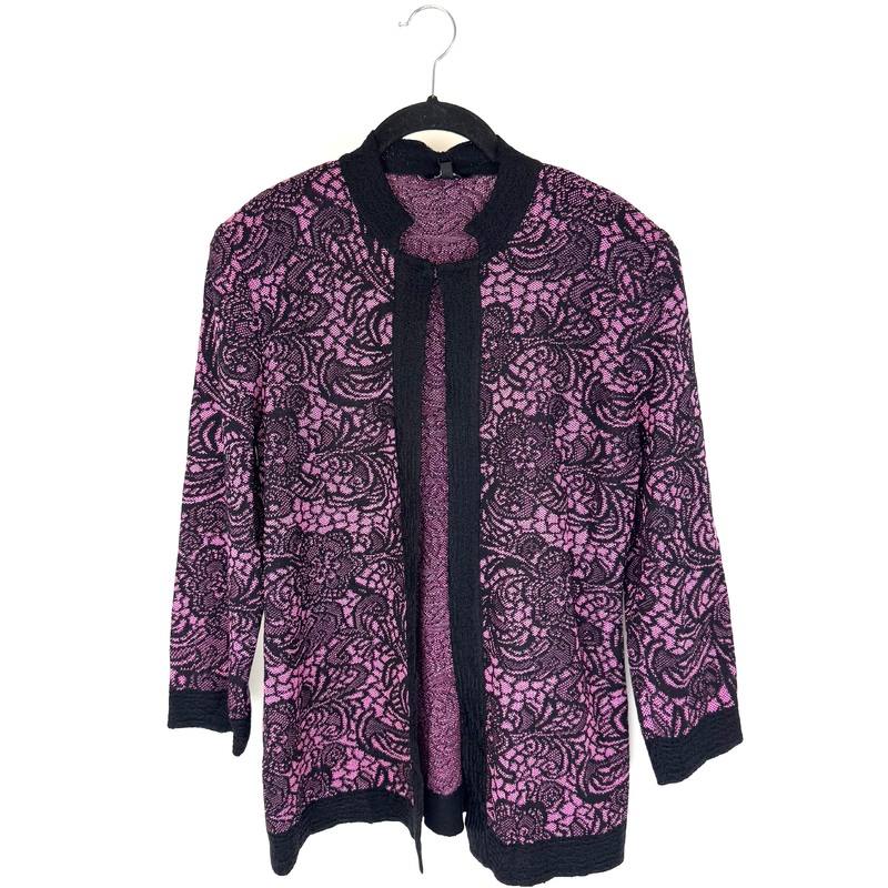 Rosy Pink Patterned Cardigan – Size 0/2