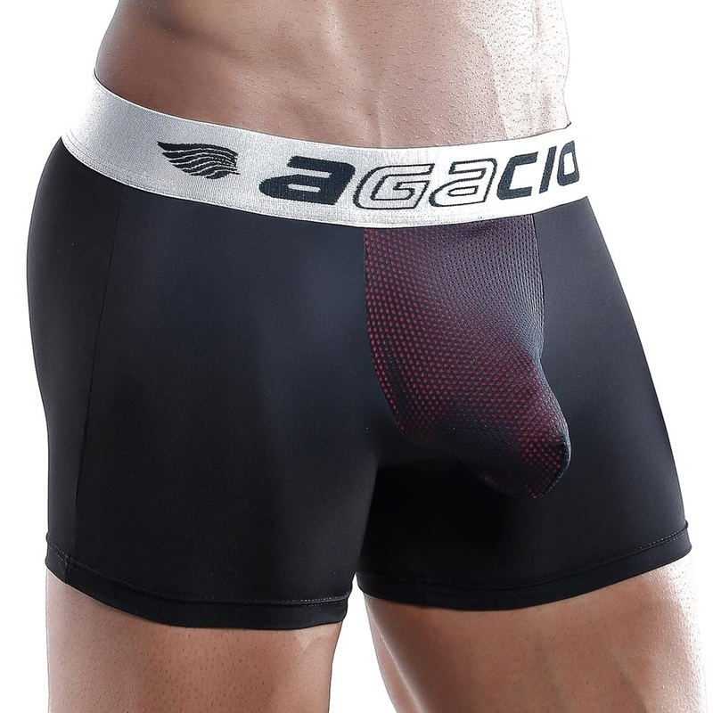 Agacio AGG028 Boxer Trunk Small Black/Red
