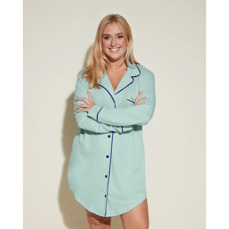 Chemise De Nuit Verde Umbria/Portofino Blue XS